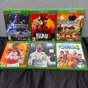 LOT OF 6 MICROSOFT XBOX ONE
GAMES